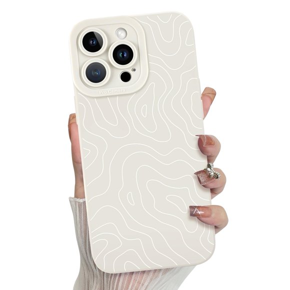 Funda de teléfono MZELQ para iPhone 14 Pro Silicone Wave Ripple