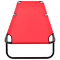 thumbnail image 5 of vidaXL Folding Sun Lounger Red Steel, 5 of 5