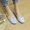 Blue, variant on Fnooota Women's Flat Shoes, Non-slip Slip On Round Toe Soft Sole Office Wedding Shoes Green Size 8.5