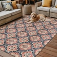 thumbnail image 2 of Fsddascl Red Blue Geometric Outdoor Rug for Patio/Deck/Porch, Non-Slip Large Area Rug 6 x 9 Ft, Southwest Ethnic Country Indoor Outdoor Rugs Washable Area Rugs, Reversible Camping Rug Carpet Runner, 2 of 5
