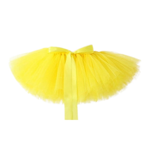 Jupes Longues pour Femmes Jupon Jupon Robe Performance Unie Vêtements d'Été pour Femmes Jaune Taille Unique