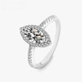 thumbnail image 2 of Anillo de moissanita de 1 quilate de plata esterlina 925 de Damila, anillo de microdiamantes ovalados de moda para mujer de Europa y Estados Unidos, 2 of 6