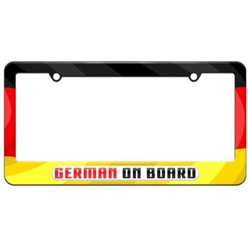 German On Board, Germany License Plate Tag Frame, German Flag Design