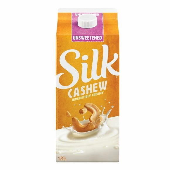 Silk Creamy Cashew Beverage, Unsweetened Original, Dairy-Free, 1.89L, 1.89L Cashew Milk