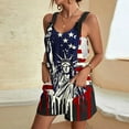 thumbnail image 2 of Drses Cute Short Jumpsuits Women Print Rompers One Piece Wide Leg Shorts Overalls Sleeveless Jumpers Pockets, 2 of 5