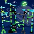 thumbnail image 4 of Marble Run Space Elevator with Glass Glow Marbles; Explore The Outer Space, 150 pcs - Illuminated by Glow in The Dark Marbles, Navigate an Intricate Maze Track, and Compete in an Exciting Race Set, 4 of 8