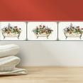 thumbnail image 2 of TRIMZ Vintage Floral Bathtub Wallpaper Border, Non-Woven, 15 ft x 6.87 in, 2 of 6