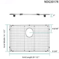 thumbnail image 3 of Sink Bottom Grid 29-1/2" x 16-1/2", Rear Drain with Corner Radius 3/16", Sink Grids Stainless Steel NDG3017R, 3 of 6