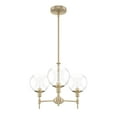 thumbnail image 2 of Hunter - Xidane 3-light Alturas Gold, Medium Size Chandelier, Dimmable, Mid Century Modern Style, Candle Shaped, for Bedrooms, Dining, Living Rooms - 19739, 2 of 8