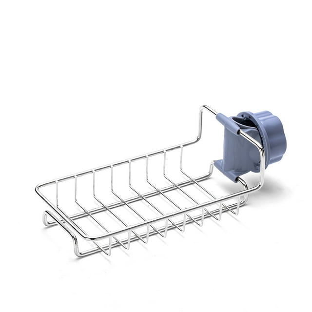 Estante para grifo, estante de almacenamiento para fregadero de cocina perforado sin ventilación hueca de acero inoxidable