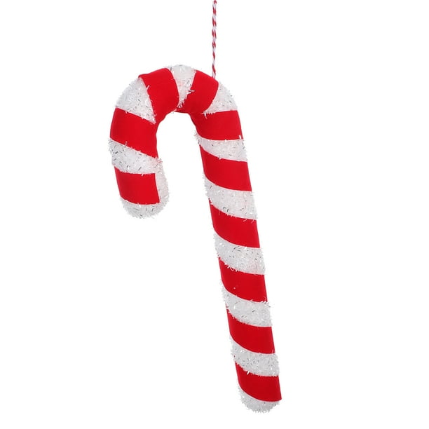 Adorno navideño de bastón de caramelo: gran colgante de espuma de bastón de caramelo para fiestas navideñas en interiores y exteriores.