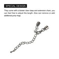 thumbnail image 4 of 10Sets 5mm Leather Cord End Caps with Lobster Clasps & Extender Chain for DIY, Metallic Black, 4 of 6