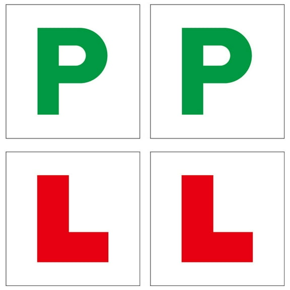 Greenadscape Learner Driver Magnets Waterproof Decorative 4Pcs 7X7In