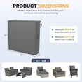 thumbnail image 2 of ELPOSUN 22x22 Outdoor Chair Cushions Set of 2 for Patio Furniture, Waterproof & Fade Resistant Patio Seat Cushions, Outdoor Couch Cushions with Adjustable Straps & Handle for Garden Sofa, Dark Gray, 2 of 6