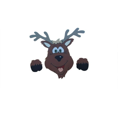 

Paptzroi Outdoor Animal To The Christmas Peeker Decoration Fence Festivity Occasion Home Decor Ornament String Stretchy Window Glass Panel Window Wreath with Cotton Glass Wall Decorations Chandelier