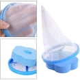 thumbnail image 4 of Filtre à Charpie pour Machine à Laver Réutilisables Pièges à Charpie Portable Forme de Fleur Collecteur de Cheveux de Laveuse pour Outil de Ménage Bleu et Rose 4 Pcs, 4 of 5
