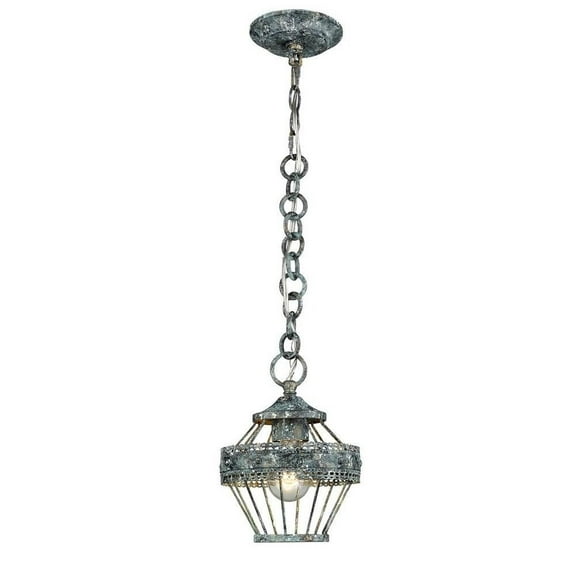 1 Light Mini-Pendant-Blue Verde Patina Finish Bailey Street Home 170-Bel-2752929
