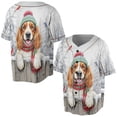 thumbnail image 3 of Playful English Setter Welcomes Winter Snowy Day with Cardinal Bird All Over Print 3D Baseball Shirt Dog Lover Softball Sport - 2017, 3 of 6