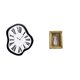 thumbnail image 1 of Reloj de pared,Reloj de pared interior nórdico con números romanos,Relojes distorsionados Reloj electrónico de lujo moderno,Marco de fotos,Soporte de resina para marco de fotos,colgador para, 1 of 8