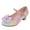Pink, variant on Akiihool High Heels for Girls Girls High Heels Sequins Dress Sandals Princess Dress Shoes Flower Wedding Party Shoes（Toddler/Little/Big Kid）(Pink,29)