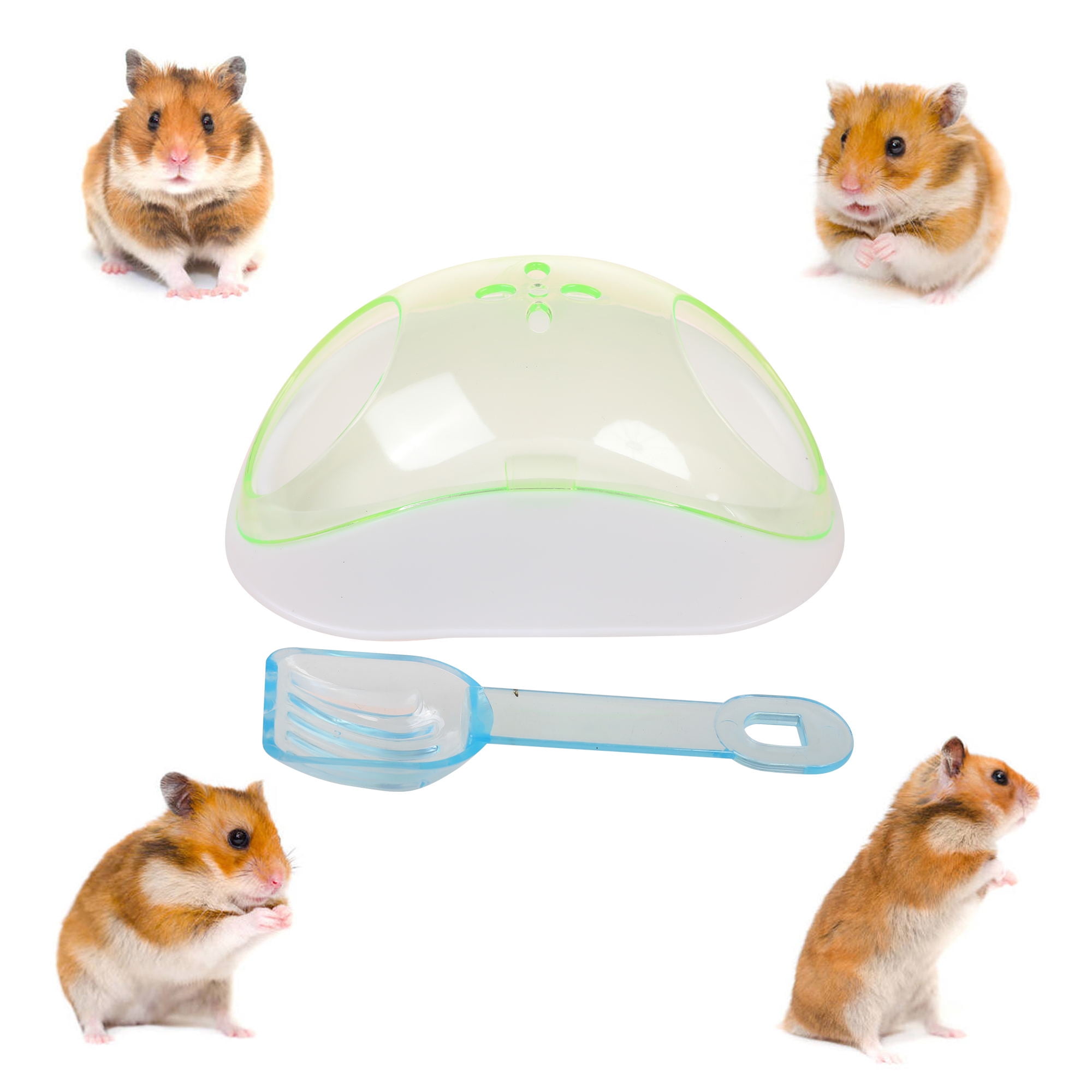 Durable Hamster Mice Rat Bathroom Cage Box Toy Toilet with Sand Shovel Supplies 