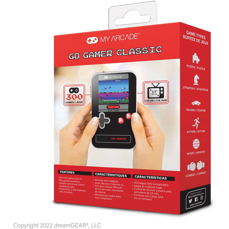 My Arcade 300-in-1 Handheld Game System, Black & Red photo 7