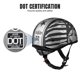 thumbnail image 4 of AHR Half Face Motorcycle Helmet with Sun Visor DOT Approved for Bike Chopper Cruiser, Black, 4 of 9