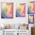 thumbnail image 3 of Designart "Spiraling Rainbow Serenade" Abstract Spirals Picture Framed Wall Art Living Room, 3 of 5