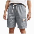 thumbnail image 1 of Ymyiu Shorts pour Enfants pour Hommes, Évacuation de l'Humidité, devant Plat, Microfibre Extensible, Short de Performance, Taille 11-12 Ans (Gris, 11-12 Ans), 1 of 5