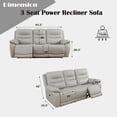 thumbnail image 2 of Genuine Leather Recliner Sofa Set, Power Reclining Sofa Set with USB Charging, Leather Living Room Furniture Set with Cup Holder&Storage (Sofa+LOVESEAT), 2 of 5