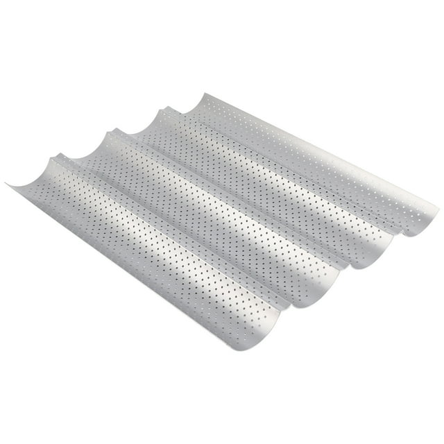 Baguette Mold,NonStick MultiGrooves Waves French Baguette Baking Tray French Bread Baking Pan Smart Functionality