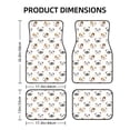 thumbnail image 2 of Sikiie Bulldog Face Car Foot Mat Set of 4 Pieces Basics Universal Fit Rubber Carpet Floor Mats For Car SUV Van & Truck, 26.8"L x 17.3"W (Front), 13"L x 17.3"W(Rear), 2 of 6