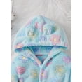 thumbnail image 5 of WIBACKER Fleece Bathrobe for Girl Boy Toddler Kids Cartoon Ear Hooded Towels Spa Beach Plush Robe, 5 of 8