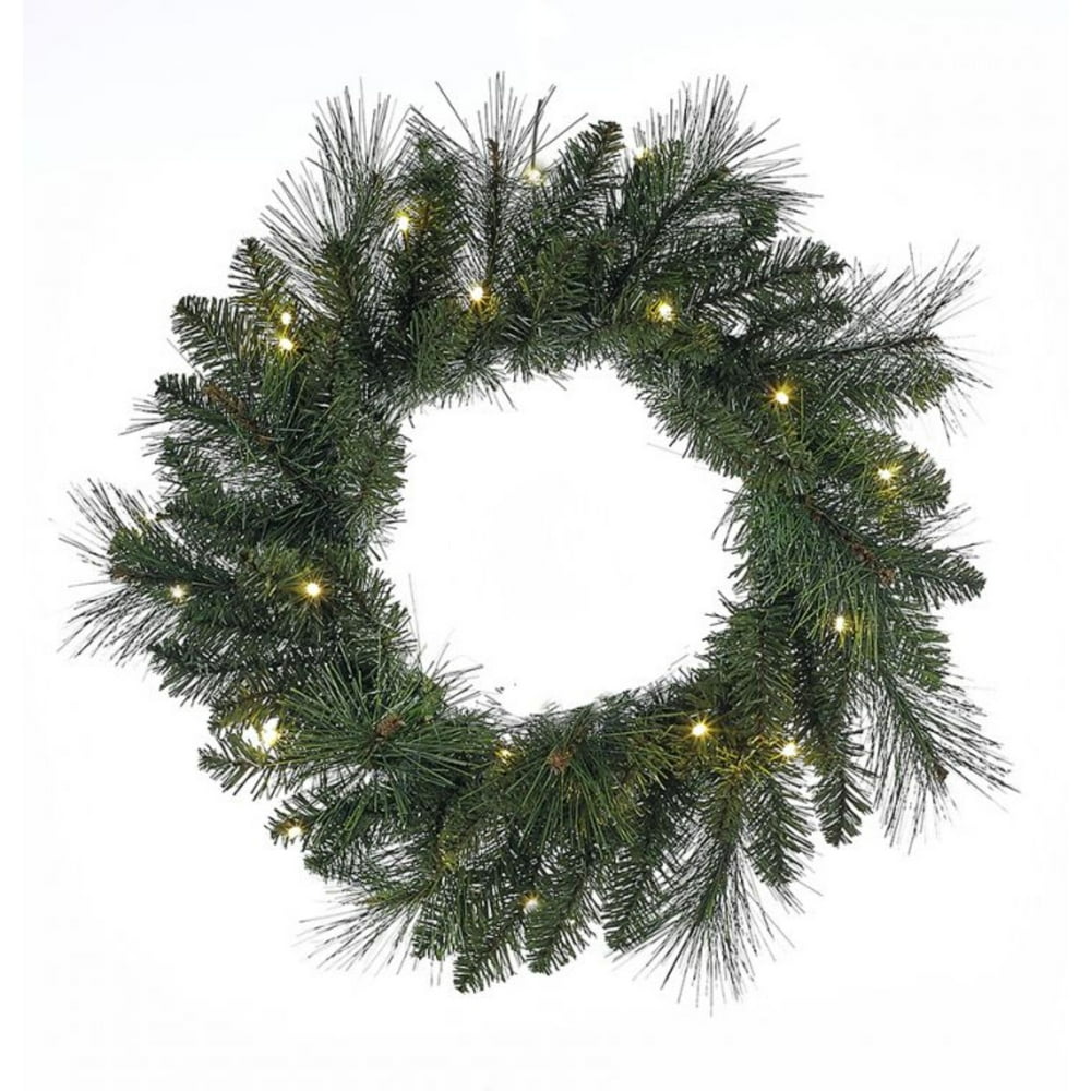 18" Classic Green Pre-Lit Indoor and Outdoor Christmas Decorative ...