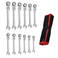 thumbnail image 1 of GOOHOCHY 12pcs Ratchet Spanner Set Vanadium Steel for Handyman with Easy Access, 1 of 7