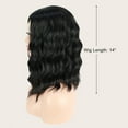 thumbnail image 2 of Unique Bargains Lace Front Wigs Medium Long Loose Wavy for Women with Wig Cap Black, 2 of 7