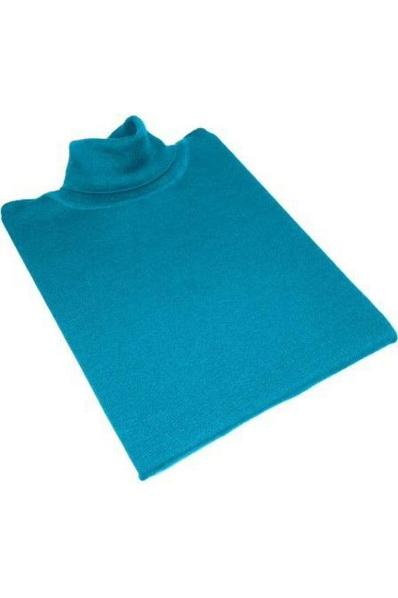 Men PRINCELY Turtle neck Sweater From Turkey Soft Merino Wool 1011-80 Teal