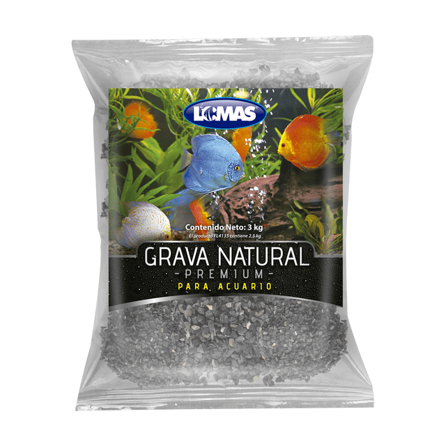 GRAVA P/ACUARIO – MARMOL GRIS OXFORD 3 KG LOMAS FL4132