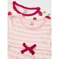thumbnail image 2 of Touched by Nature Baby and Toddler Girl Organic Cotton Short-Sleeve Dresses 2pk, Petals, 5 Toddler, 2 of 4