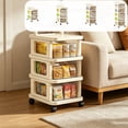 thumbnail image 7 of Rolling Storage Carts With Plastic Drawers, Art Craft Organizers and Storage With Lockable Wheels, Rolling Utility Cart for Bedroom Living Room Playroom Snacks Toys, 11.8×8.7×30.3 in, 7 of 7