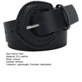 thumbnail image 7 of Women Belt Solid Color Small Holes Adjustable Wide Band Ethnic Style Waist Decoration Faux Leather Snake Texture Women Waist Strap Clothes Accessory, 7 of 7