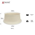 thumbnail image 2 of Tree Nest Rome Round Plastic Christmas Tree Collar, Ivory, Extra-Large, 31in, 2 of 4