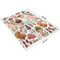 thumbnail image 4 of Colorful Mushroom Leaf White Pattern Blanket,Comfortable Soft Lamb Wool Throw Blanket,All Season,Warm Lightweight Blankets for Sofa Bed Couch Living Room Chair,40"x50", 4 of 4