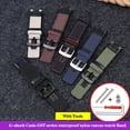 thumbnail image 4 of Correa de reloj de lona de nailon y cuero para G-shock Casio GST-B100/S130/S100G/W300G/W330/400G/410 GST-W120L/S120/W130L/S110 Correa para hombre, 4 of 5