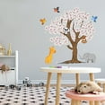 thumbnail image 2 of Floral Peel and Stick Cherry Blossom Themed-Cherry Blossom themed Tree with Animals -wall Decoration For Home-Easy to use- Vinyl Made Stickers--Size: 10" x 10"., 2 of 3