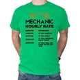 thumbnail image 3 of Mechanic Hourly Rate Shirt for Men Viral Sarcastic Price List Tee for Mechanics Vintage Green shirt Adult Medium, 3 of 5