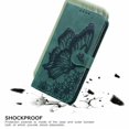 thumbnail image 3 of For iPhone 17 Pro Max 6.9" Large Butterfly Pattern Embossed Strong Magnetic Attachment/Closure, Card Slots/Pocket, PU Leather Flip Wallet Case ﻿,Green,For iPhone 17 Pro Max, 3 of 8