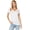 White Orange Pop, variant on WomenÕs Stretch Neon Trim Short Sleeve V-Neck T-Shirt, White Orange Pop, Large