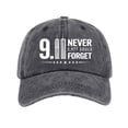 thumbnail image 4 of Unisex 911 Never Forget Hats 9/11 25th Anniversary Baseball Cap We Will Never Forget Hat 9/11 Patriot Day Commemorative Trucker Hat Black, 4 of 5