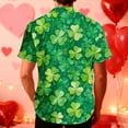thumbnail image 6 of LEKWK Hawaiian Shirts for Men Regular Fit Short Sleeve St Patricks Day Tshirt Realistic Shamrock Print Casual Shirts Holiday Pub Party Wear, 6 of 7